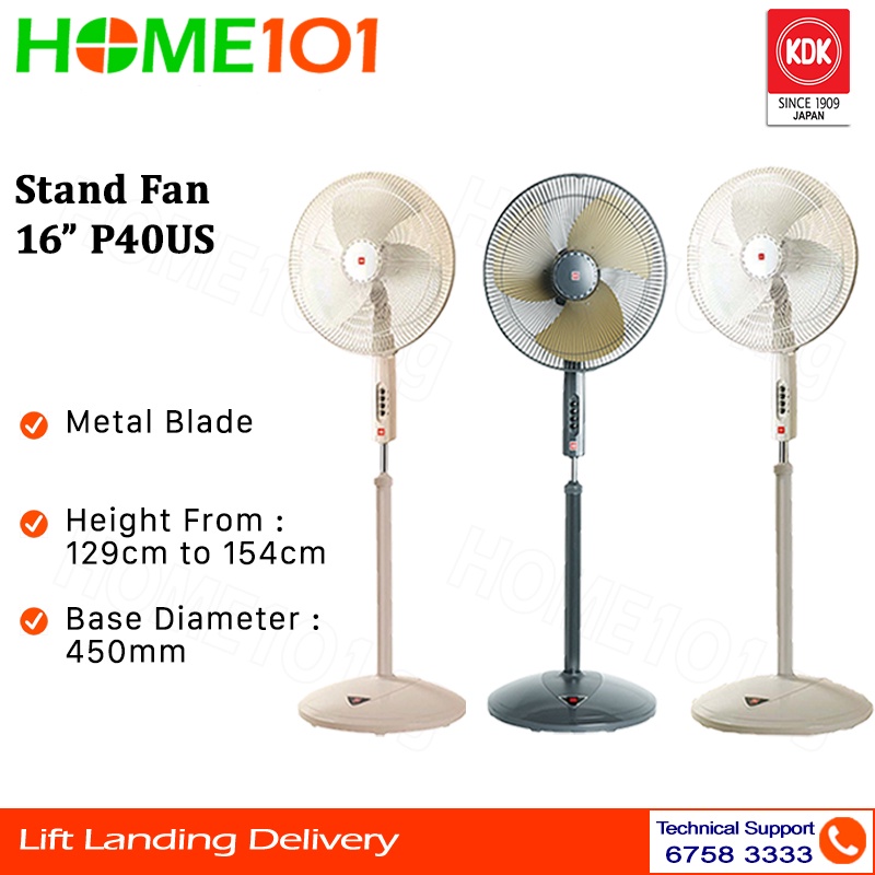 Pre Order Kdk Stand Fan Cm Metal Blade Round Base P Us