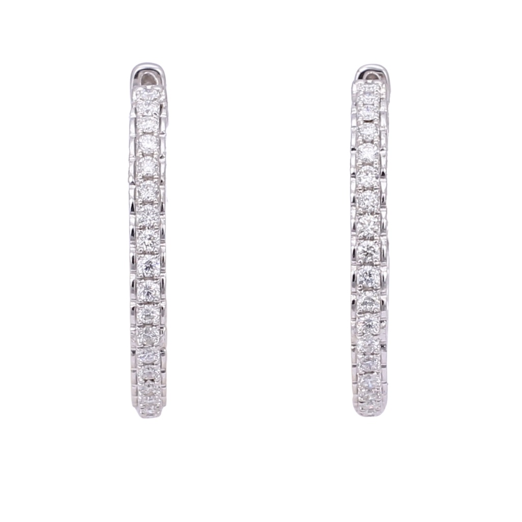 TAKA Jewellery Lab Grown Diamond Earrings Hoop 10K Gold