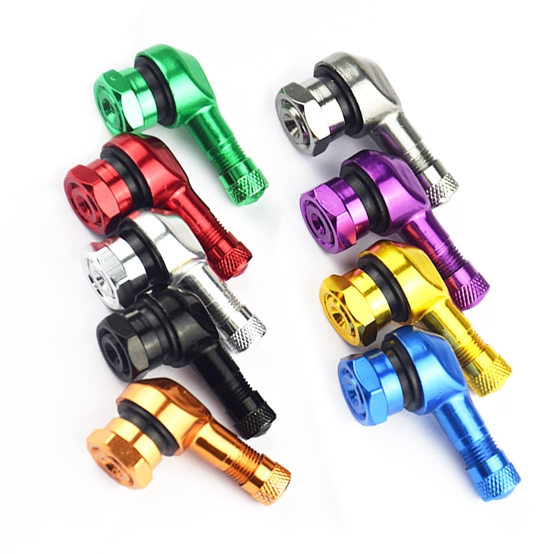 11.3mm 1-2PCS Universal Motorcycle Aluminum Alloy Wheel Tire Valve Stem Cap Air Tire Cover 90 Degree CNC Tubeless Valve Stems TUBELESS VALVE CNC RACING