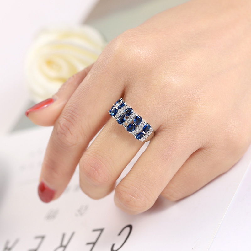 ins Lady Rainbow Crystal Ring Fashion Colorful Zircon Party wedding Ring Jewelry Gift_voghion.com
