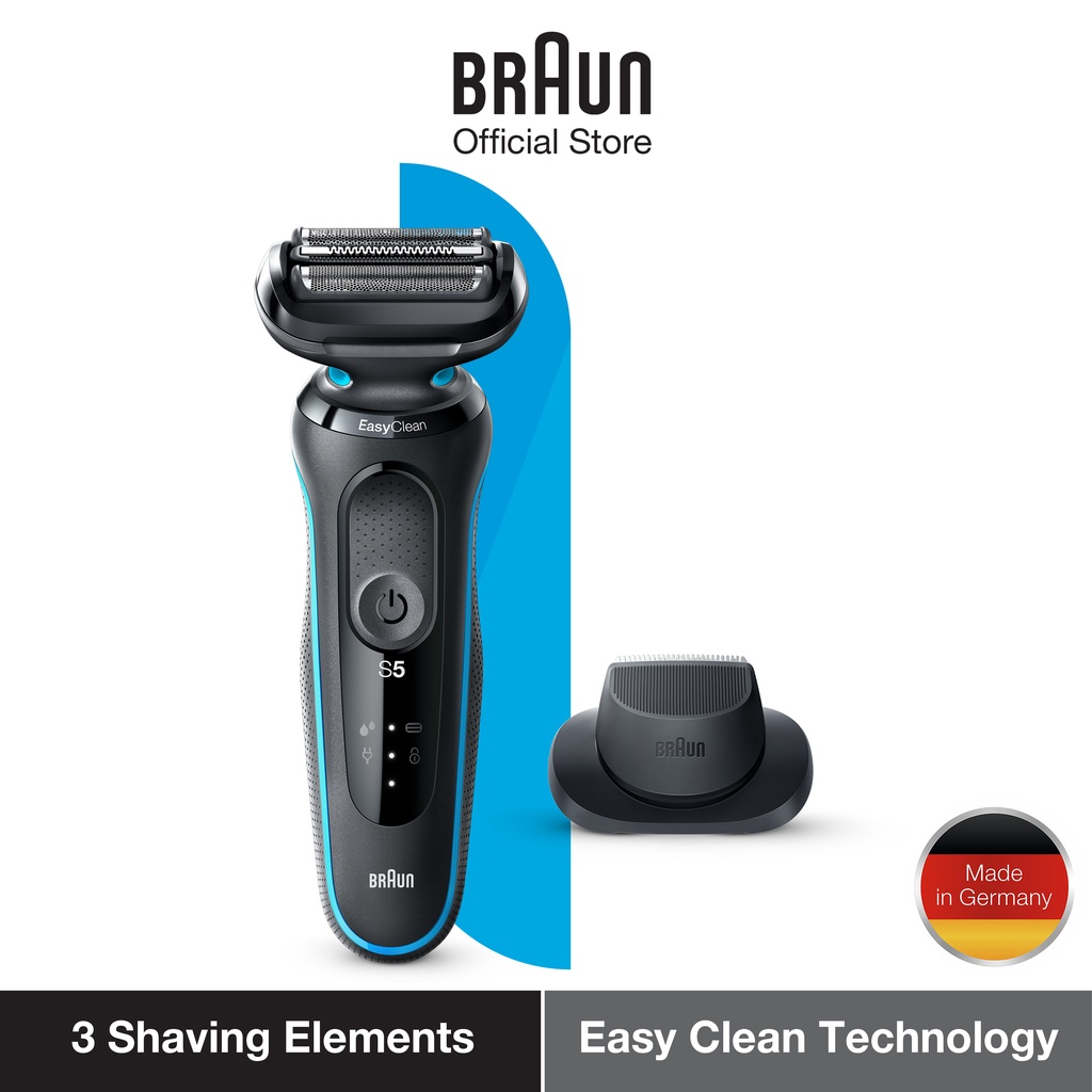 Braun Series 5 50-M1200s Electric Shaver for Men - Rechargeable Wet & Dry Electric Razor with Trimmer Black