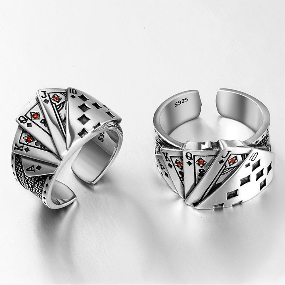 Vintage Punk Poker Ring Herren Statement Modeschmuck Für Party_voghion.com