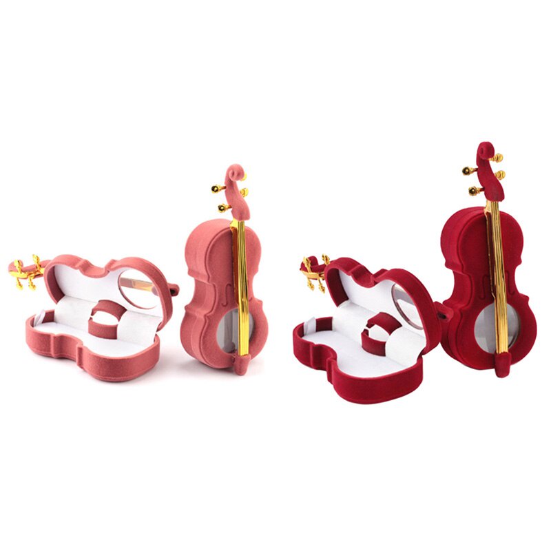 1 cutie cadou unică pentru violoncel, suport pentru bijuterii, cutie de catifea pentru verighete, cercei, colier, afișare și ambalare_voghion.com
