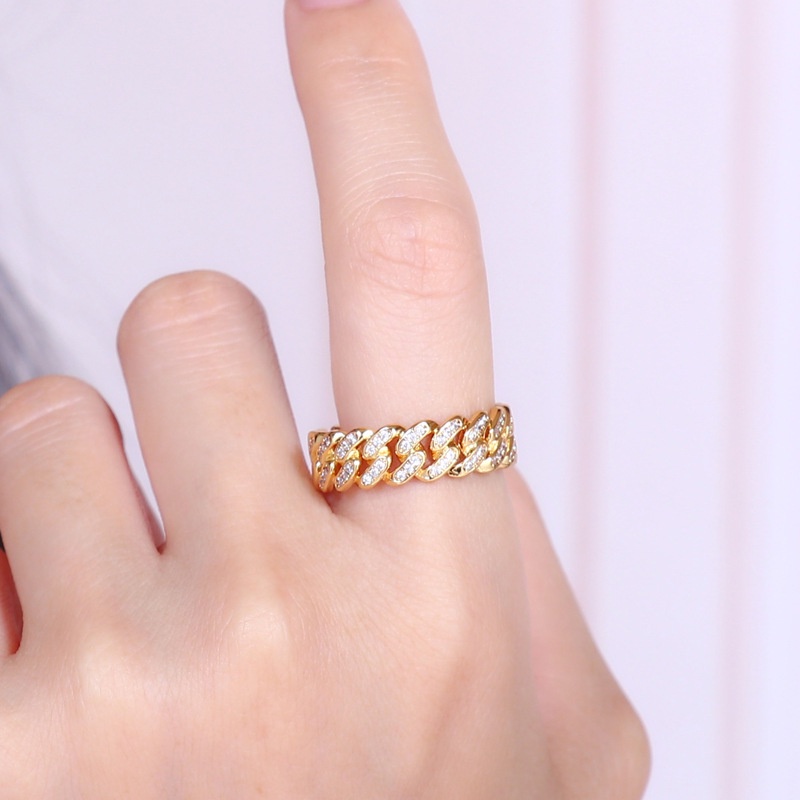 7mm Cuban Link Ring Kristall Zirkon Herren Punk Accesorios Rock Hip Hop Frauen Schmuck_voghion.com