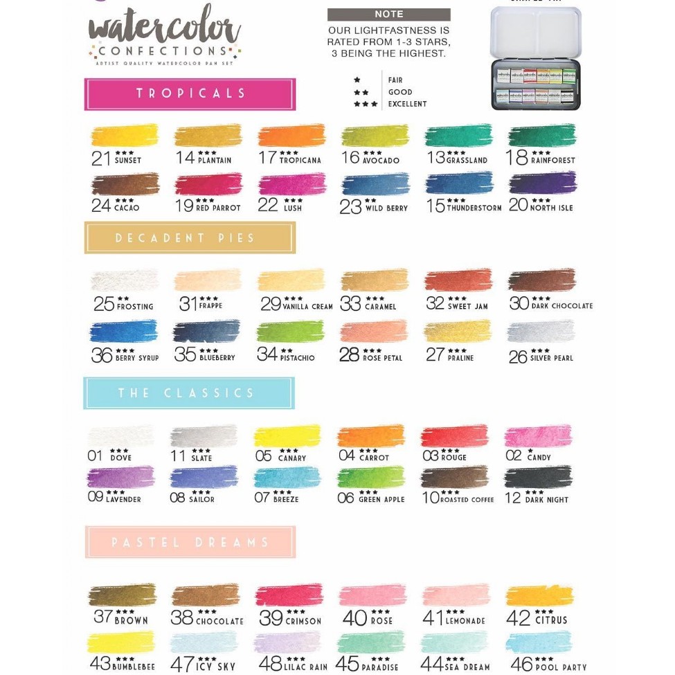 Prima水彩色卡參考2