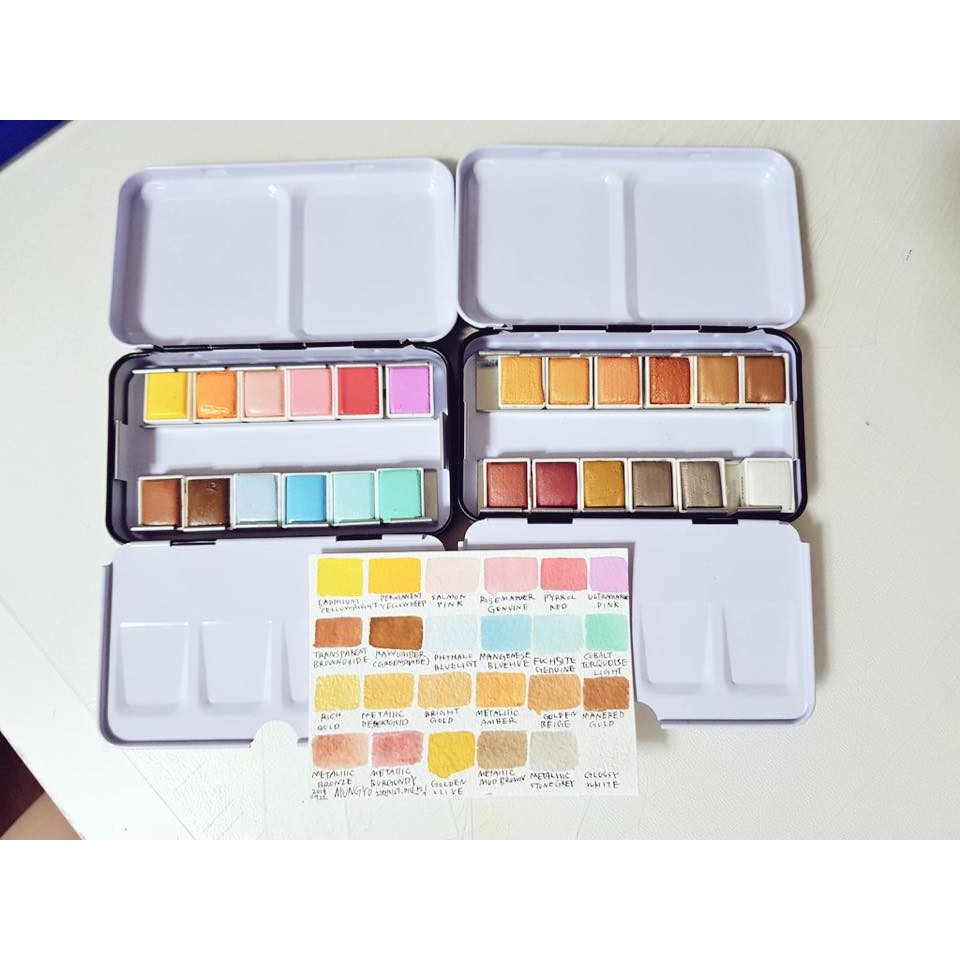 韓國 MUNGYO 金屬色水彩展示圖 2