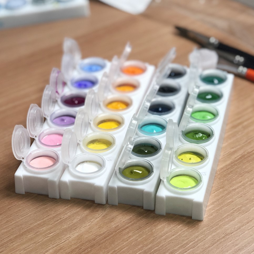 韓國抽換式調色盤 6色應用