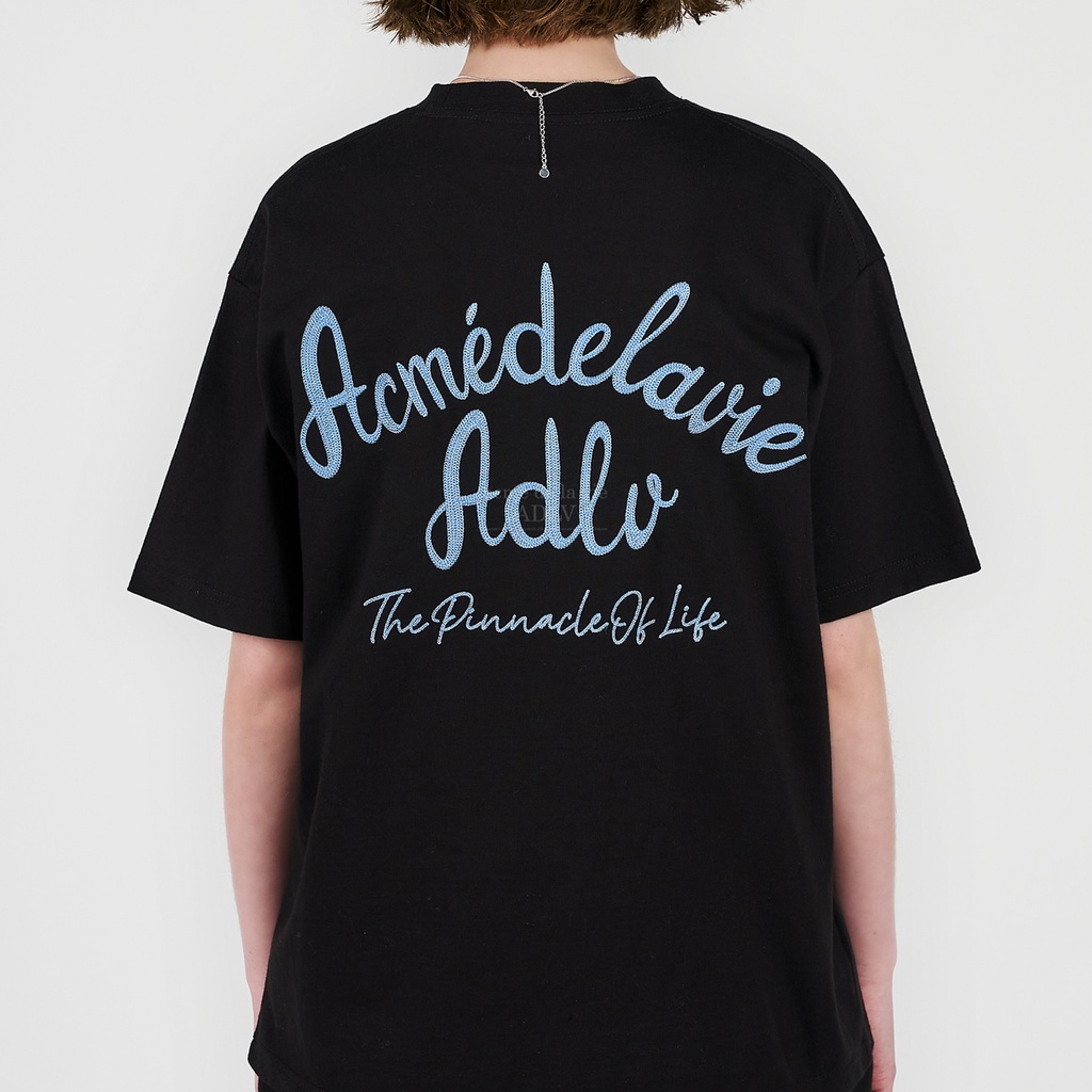 [ADLV] 100% authentic UNISEX Over fit T-SHIRT (graphic -SCRIPT LOGO EMBROIDERY)