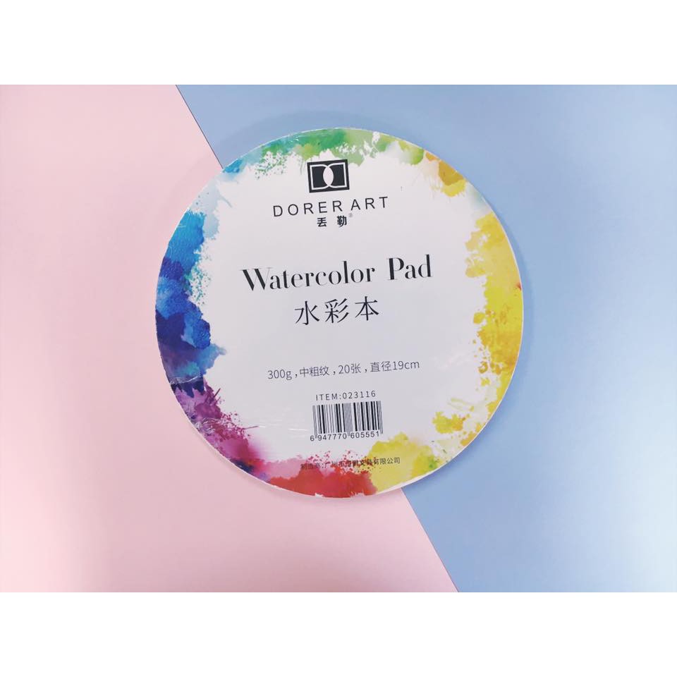 圓型封膠水彩本展示圖