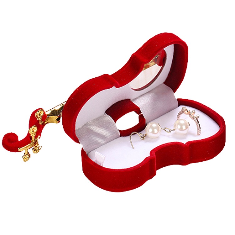 1 cutie cadou unică pentru violoncel, suport pentru bijuterii, cutie de catifea pentru verighete, cercei, colier, afișare și ambalare_voghion.com