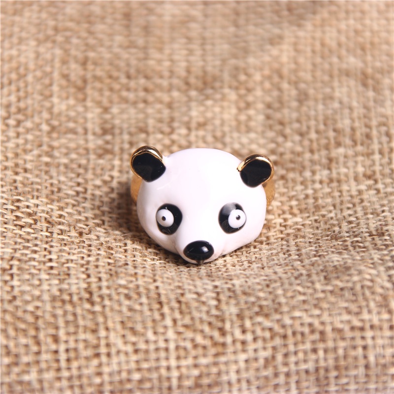 Panda Ring Set Für Damen Lustiger Tier Schmuck Als Geschenk_voghion.com