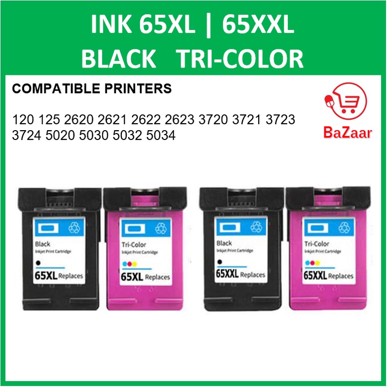 Compatible 65XL 65 XL Black Tri Color Tri-Color Ink SG Stock For HP Printers 65XXL 65 XXL