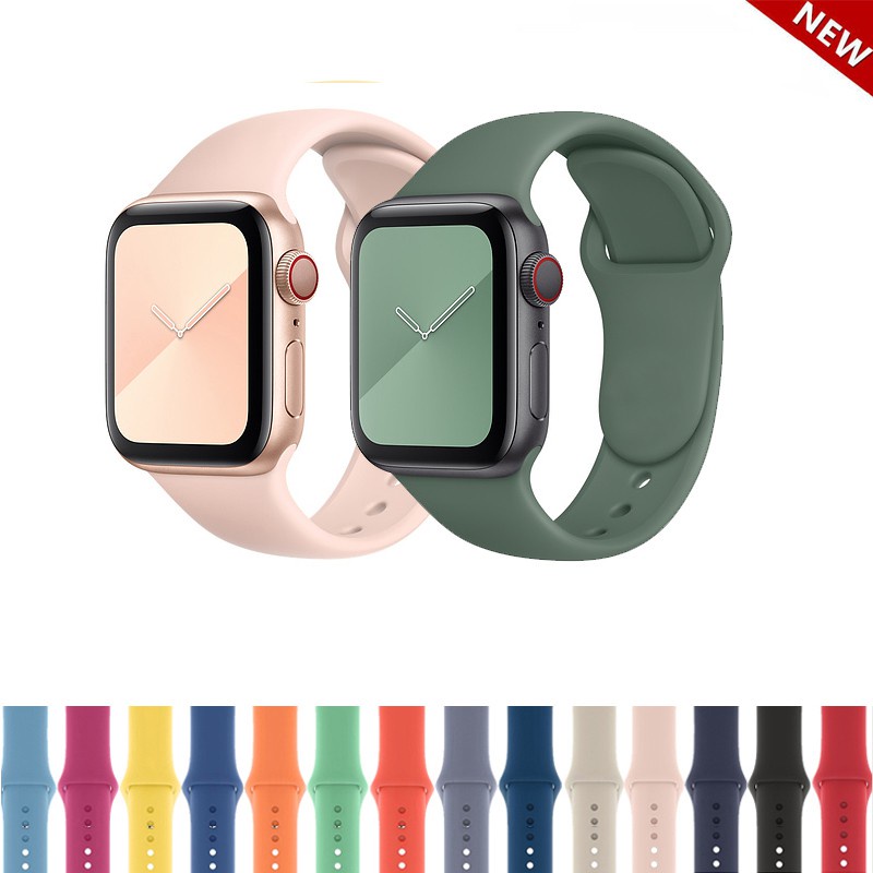 Series 7 6 5 4 3 2 1 SE Sport Silicone Band Strap for Apple Watch iwatch 38mm 40mm 42mm 44mm 41mm 45mm smart watch strap