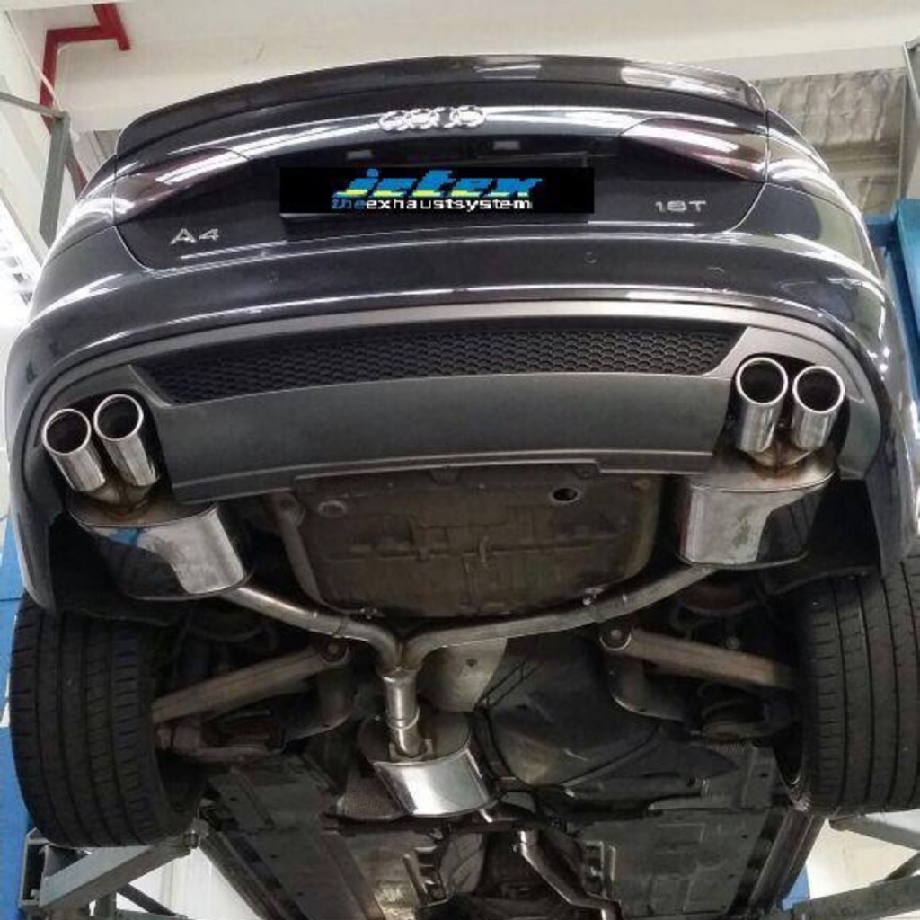 Audi A4 B8 (Jetex 2.75 inch LTA approval quad tip catback system sline bumper)