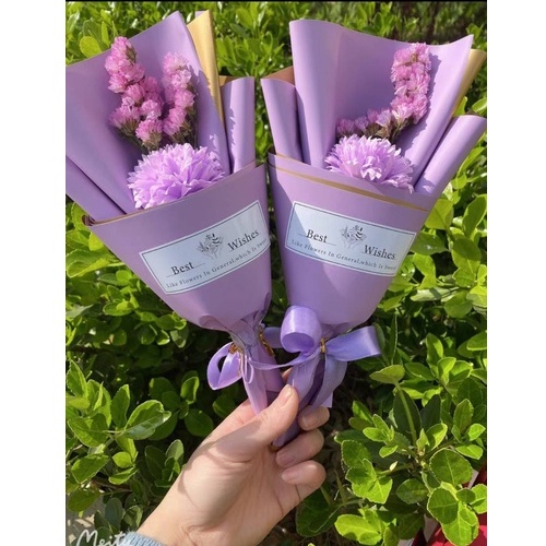 康乃馨花束【紫色】,約10*28cm,純花束（無提袋／無燈串）