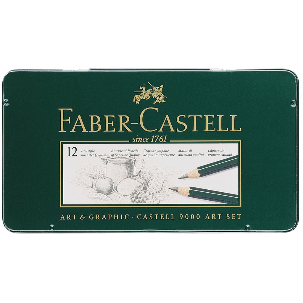 輝柏 Castell 9000 素描鉛筆 12色鐵盒組