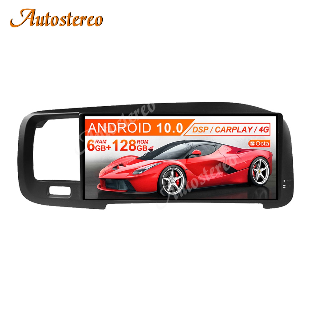 For Volvo S60/V60 2011 2012 2013 2014 2015 2016 2017Android 10.0 4+64Gb Car GPS Navigation Stereo Satnav Head Unit Multimedia Player Radio Tape Recorder