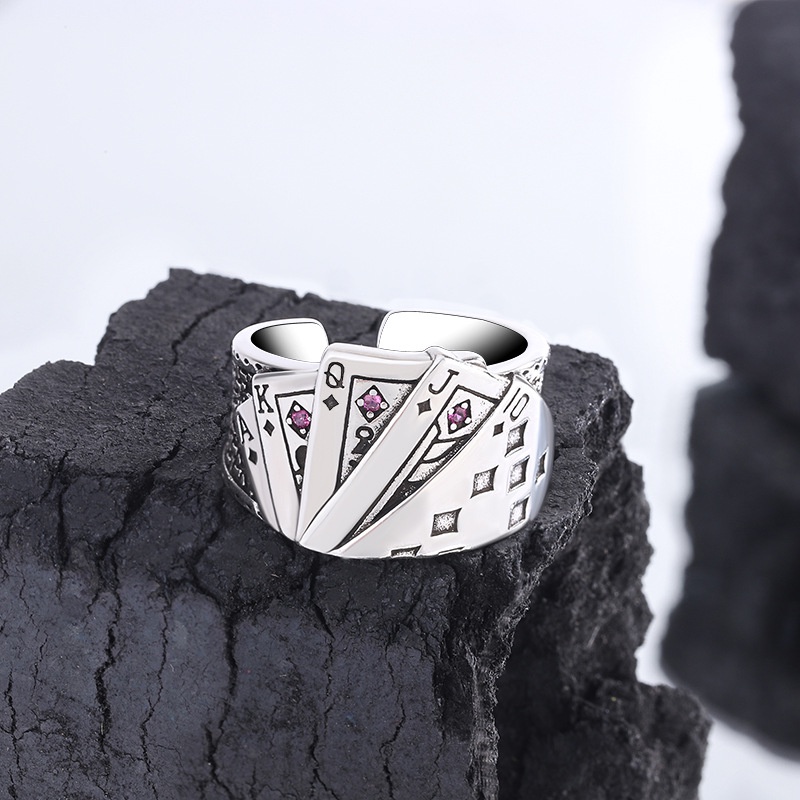 Vintage Punk Poker Ring Herren Statement Modeschmuck Für Party_voghion.com