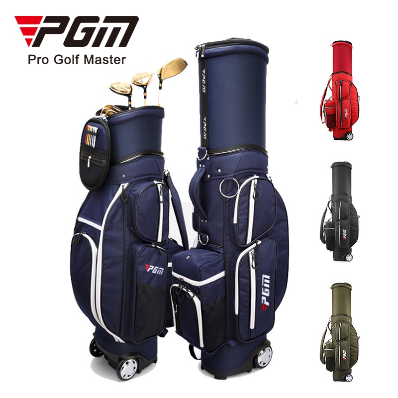 PGM multifunction retractable waterproof golf bag with wheels thermostat bag can hold a full set of golf clubs