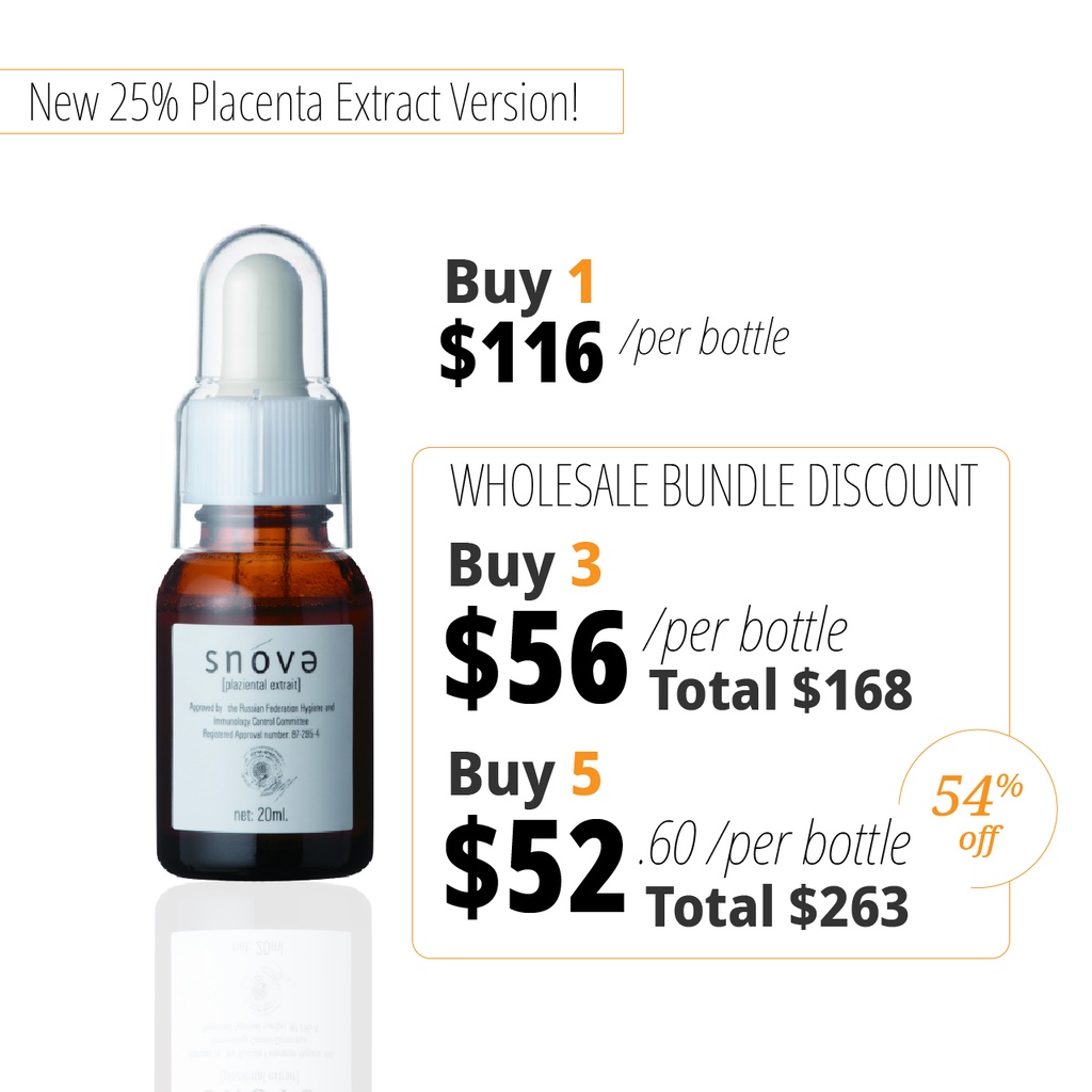 Snova Plaziental Extrait (25% Plaziental Extrait) New Released  (100% authentic Ship from Singapore)