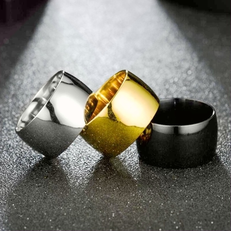 Titanium Steel Ring For Men Simple Glossy Design Jewellery_voghion.com