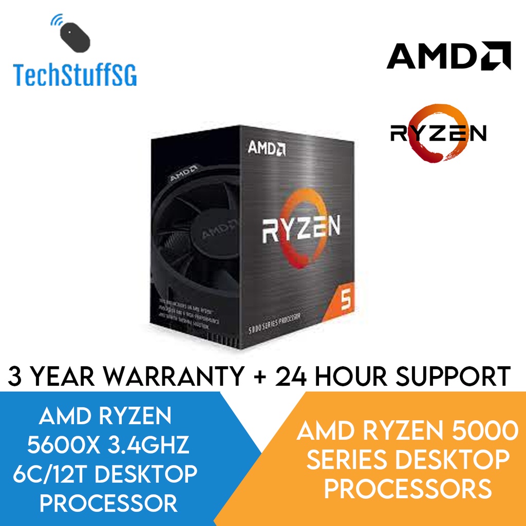 [Lowest in SG] AMD RYZEN 5 7000 Series 7600X/ 5600X / 5800X / 5900X / 5950X / 5600G / 5700G / AM4 Desktop CPU Processor