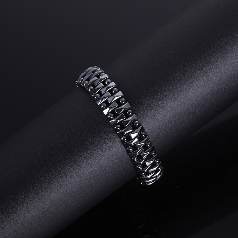 Classical Hematite Energy Beaded Elastic Magnetic Therapy Health Care Loss Weight Bracelets Slimming Health Care_voghion.com