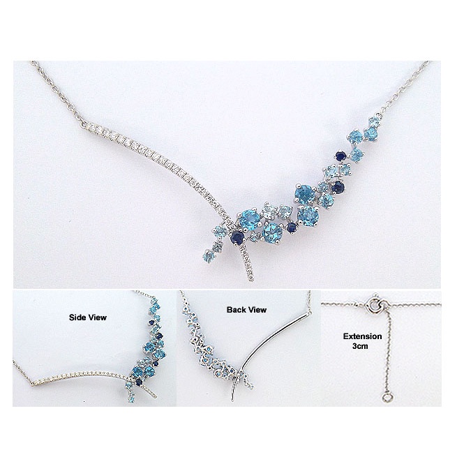 Poh Heng Jewellery Sapphire & Coloured Gem Necklace