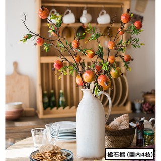 台灣現貨【冬青仿真紅果枝】新年年節插花花瓶盆栽裝飾 紅果漿果松果組合 玄關桌面櫥窗陳列 花藝材料 新年佈置