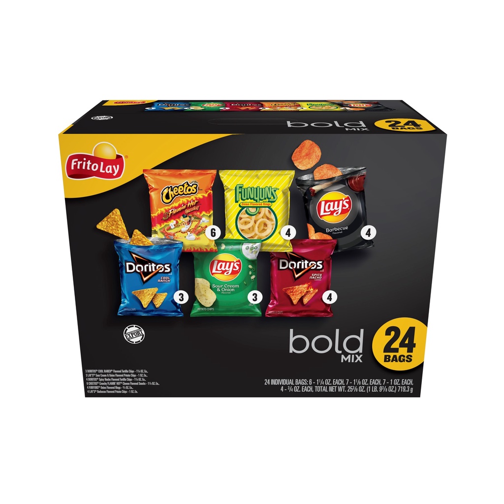 Lay's Variety Pack Cube Bold 720.1g (24 bags) DKSHSG