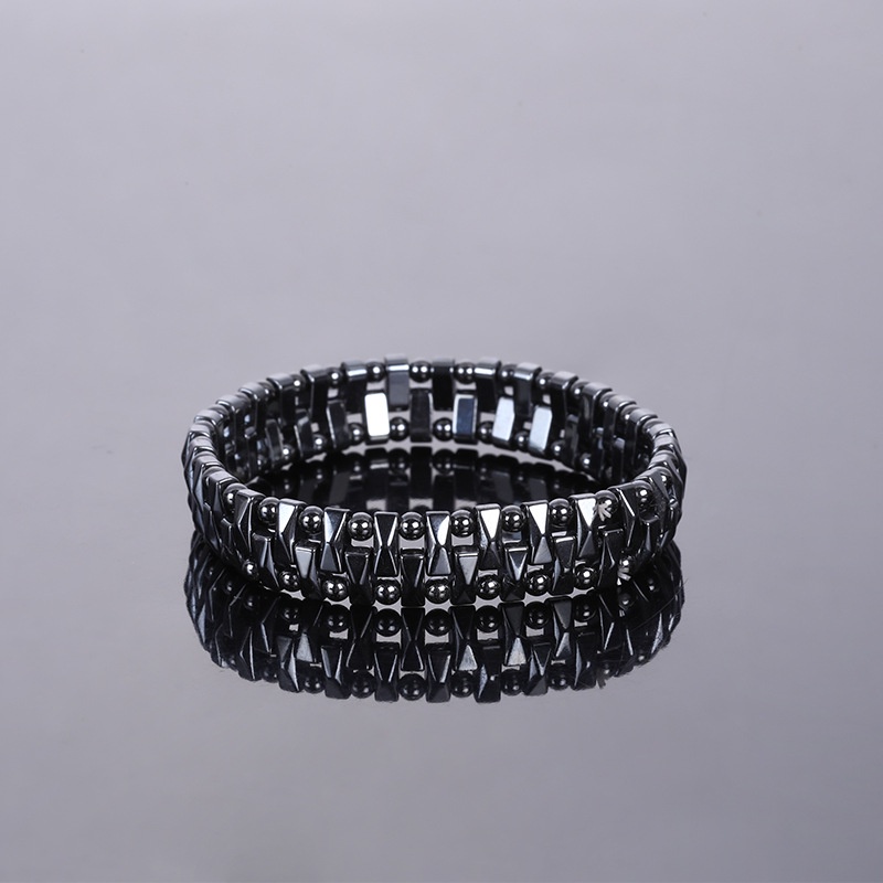 Classical Hematite Energy Beaded Elastic Magnetic Therapy Health Care Loss Weight Bracelets Slimming Health Care_voghion.com