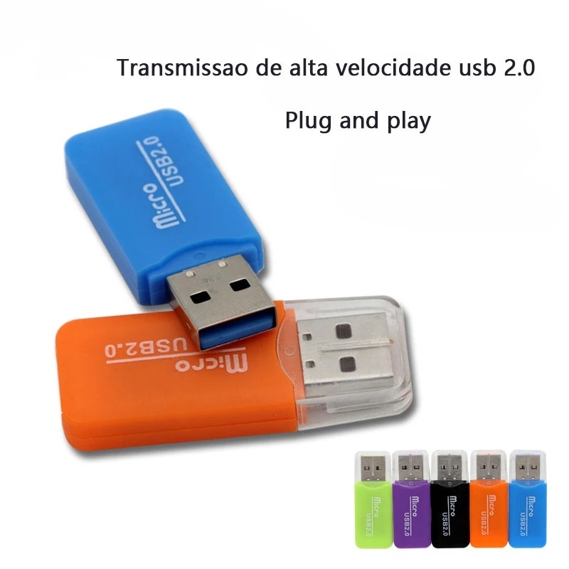 USB 2.0 Micro SD TF Flash Memory Card Reader Mini Portable Plastic Adapter For Laptop SH Mobile Converters Random Color
