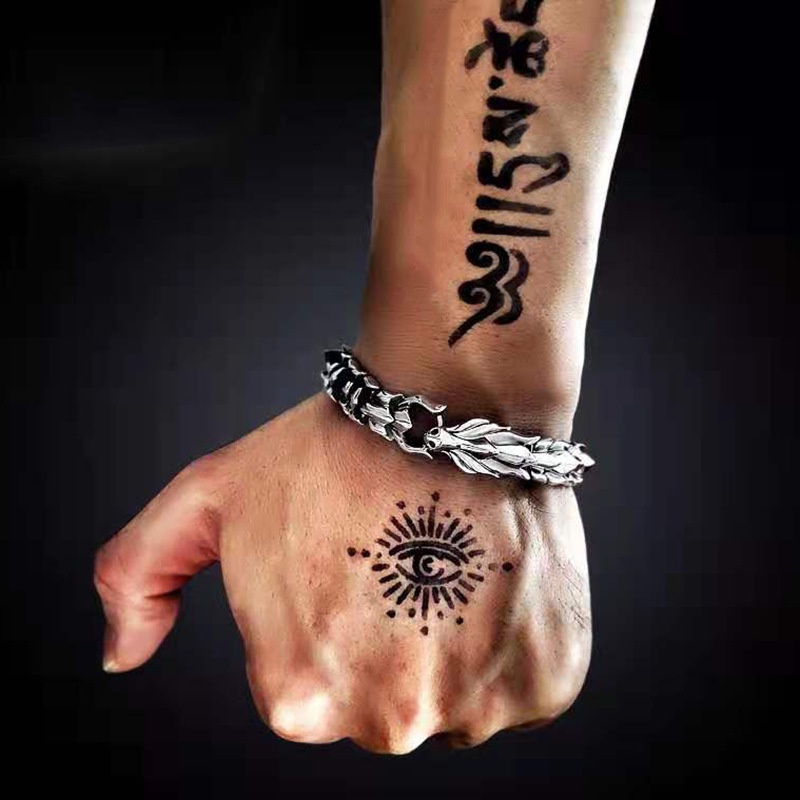 Bracciale osso di drago da uomo stile punk retro gioiello_voghion.com
