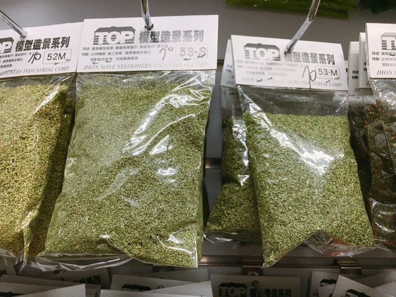 專業模型草粉系列 規格對照