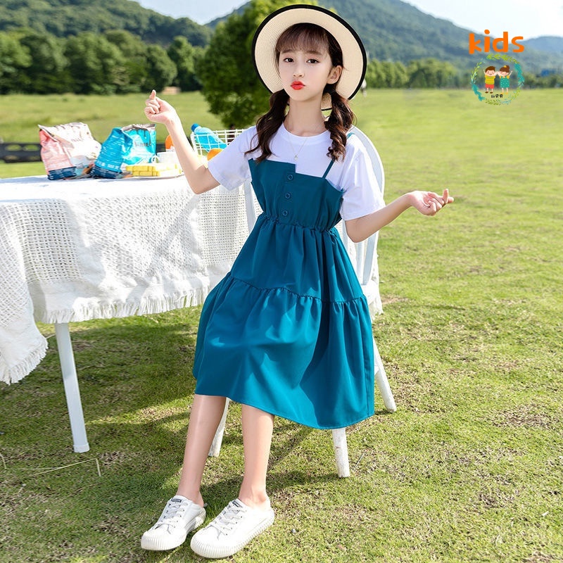 Đầm Công Chúa Cotton Thời Trang Mùa Hè Phong Cách Hàn Quốc Kiểu Mới Cho Bé 3-5-8-10-12 Tuổi