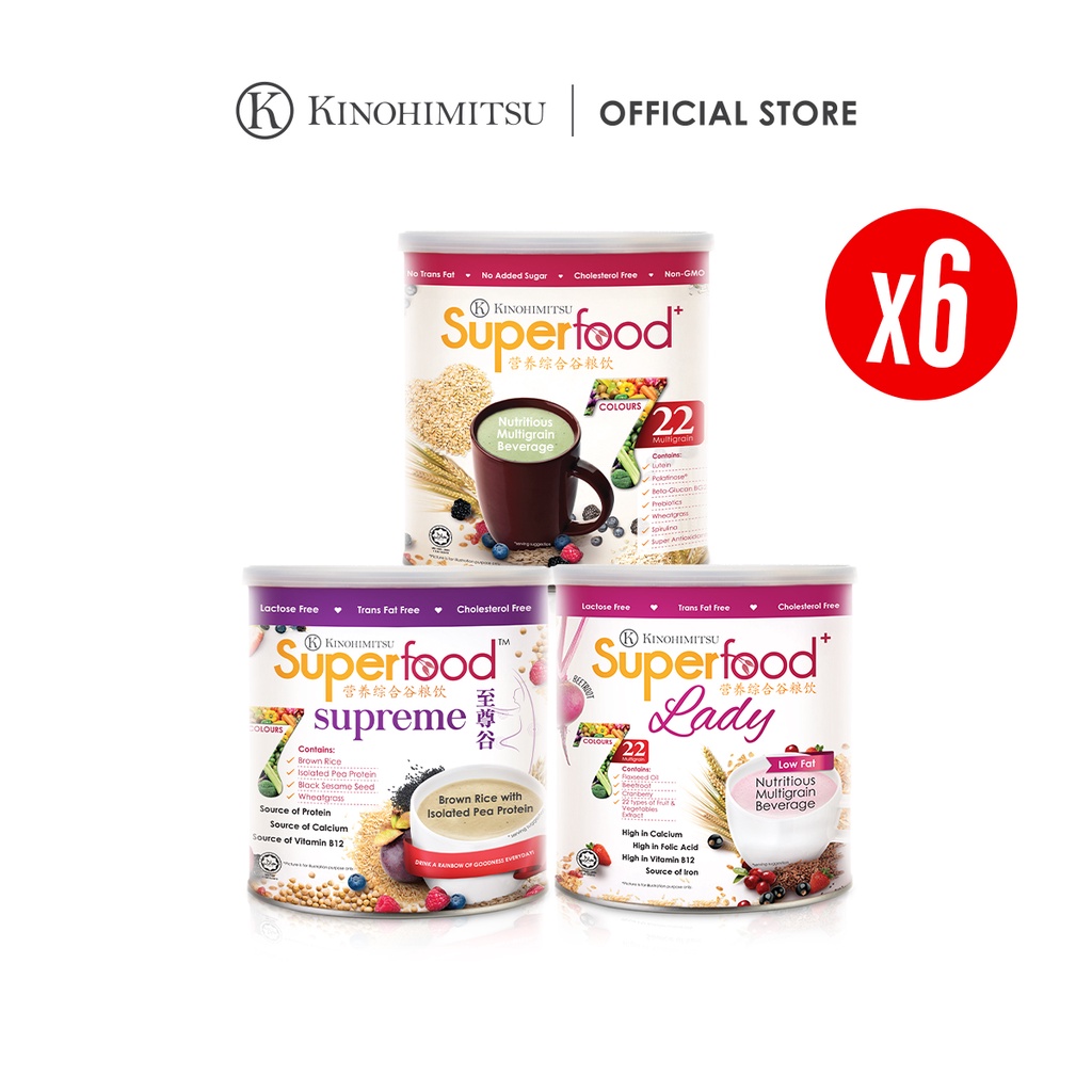[Bundle of 6] 6mth Supply Kinohimitsu Superfood Lady/Supreme/Kid/Original 500g