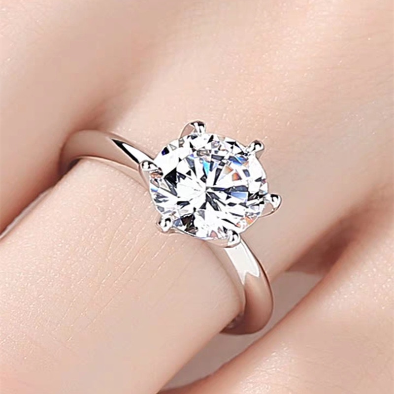 Fashion Zircon Wedding Ring Open Adjustable for Women Party Jewelry Accessories_voghion.com