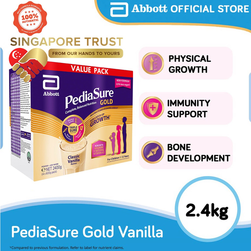 PediaSure Gold - Child Nutrition - Vanilla Value Pack (4x600g)