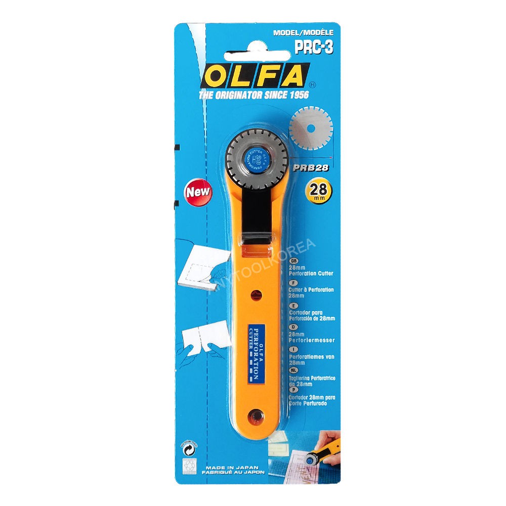日本 OLFA PRC-3 滾輪虛線刀 產品正反面圖示