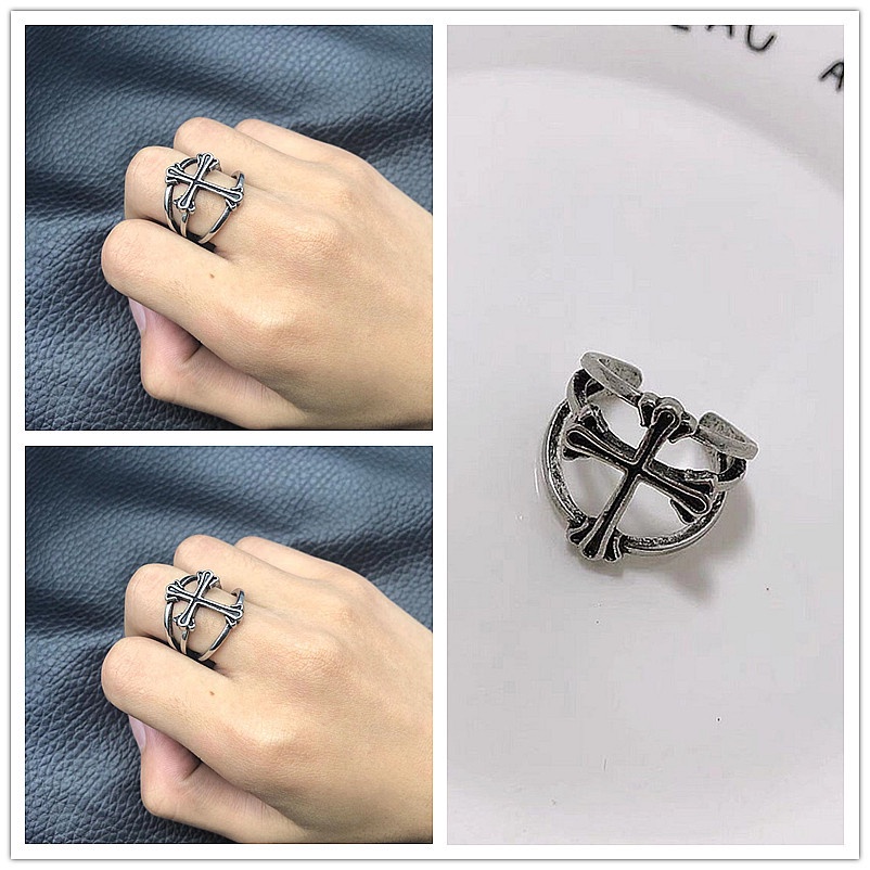Men's Retro Demon Punk Skull Ring Adjustable Hip Hop Jewellery_voghion.com