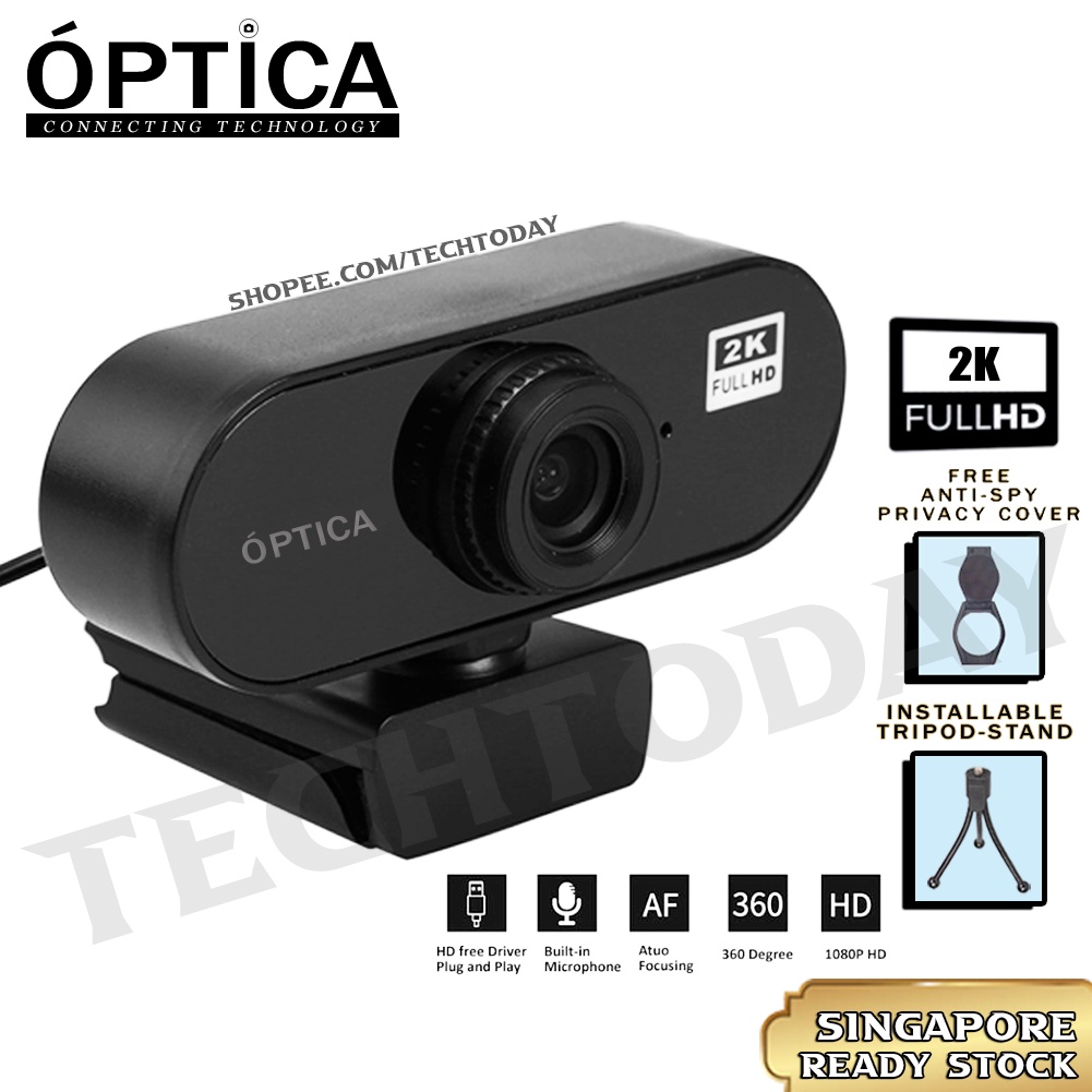 SG ReadyStock Óptica K Full HD MP P Webcam Computer PC WebCamera Microphone