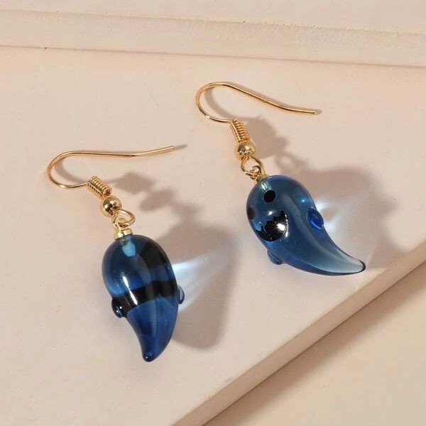 Orecchini pendenti fantasma in resina di Halloween, graziosi accessori per gioielli, orecchini con gancio per feste_voghion.com