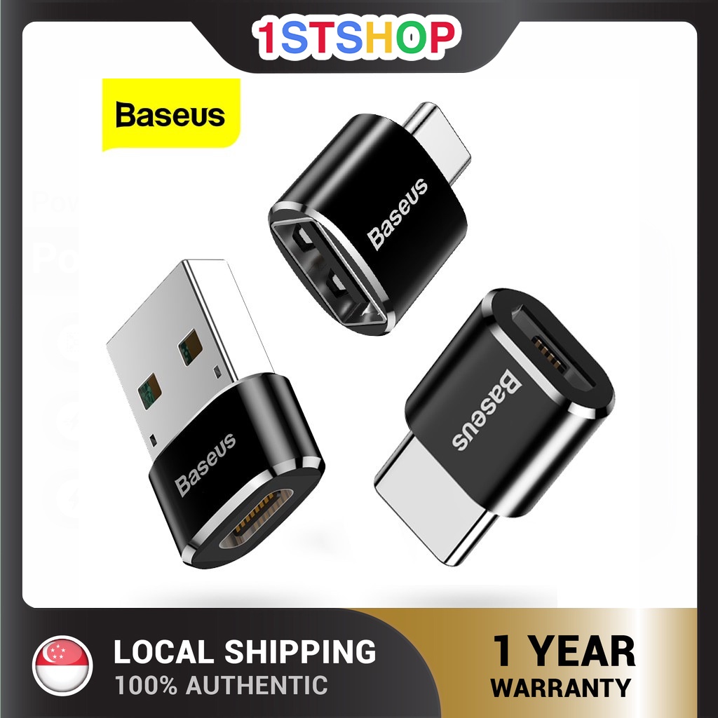 ?✅SG READY STOCK?Baseus USB To Type C OTG Adapter USB USB-C Male To Micro USB Type-c Female Converter