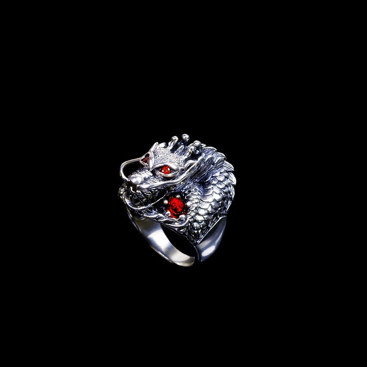Anillos de acero inoxidable con forma de animal, diseño de dragón, estilo punk, hip hop, para hombre y niño, joyería, regalo creativo, venta al por mayor_voghion.com