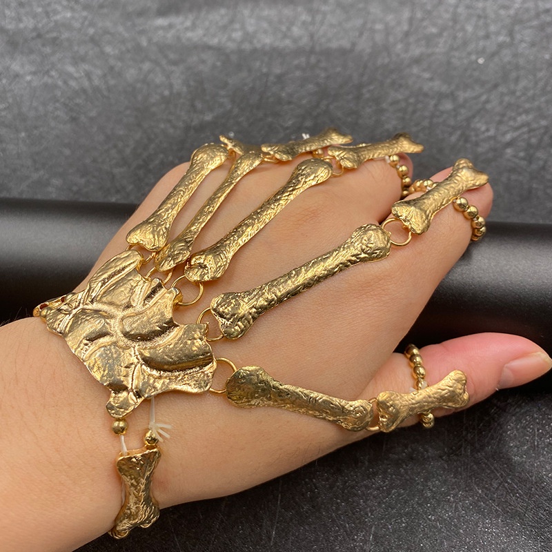 Bracciale a mano di scheletro per donna stile gotico punk_voghion.com