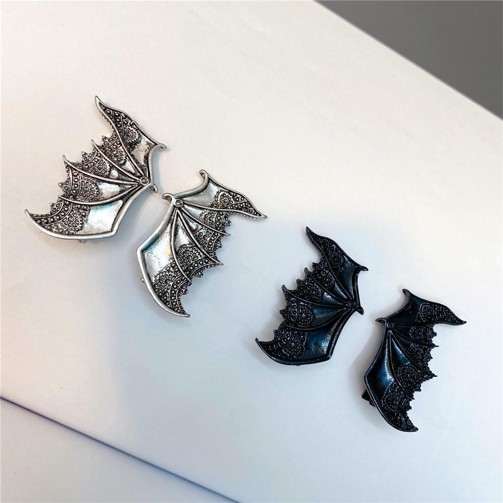 Halloween Vampire Devil Wings Bat Hairpin Alternative Small Duckbill Clip Punk Bangs Clip_voghion.com