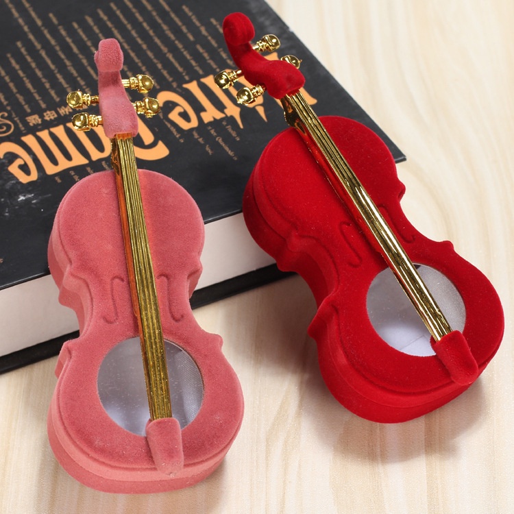 1 cutie cadou unică pentru violoncel, suport pentru bijuterii, cutie de catifea pentru verighete, cercei, colier, afișare și ambalare_voghion.com
