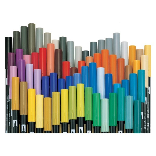 日本 TOMBOW 蜻蜓 ABT 雙頭彩色毛筆 黑色 產品圖