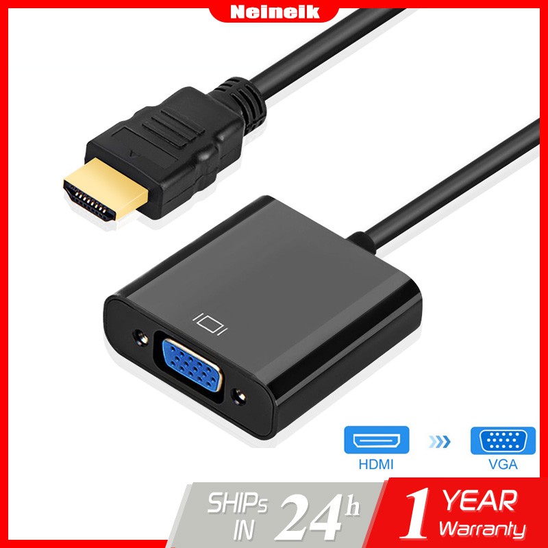 1080P HDMI To VGA Adapter HD Converter Cable For PC Laptop
