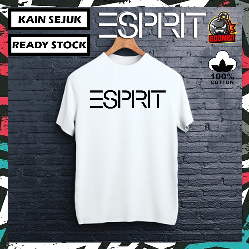 100% PREMIUM COTTON ESPRIT Cotton Tshirt T Shirt Shirts Streetwear Round Men Women Unisex Baju Lelaki Wanita Perempuan